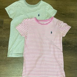 2 striped Ralph Lauren POLO shirts